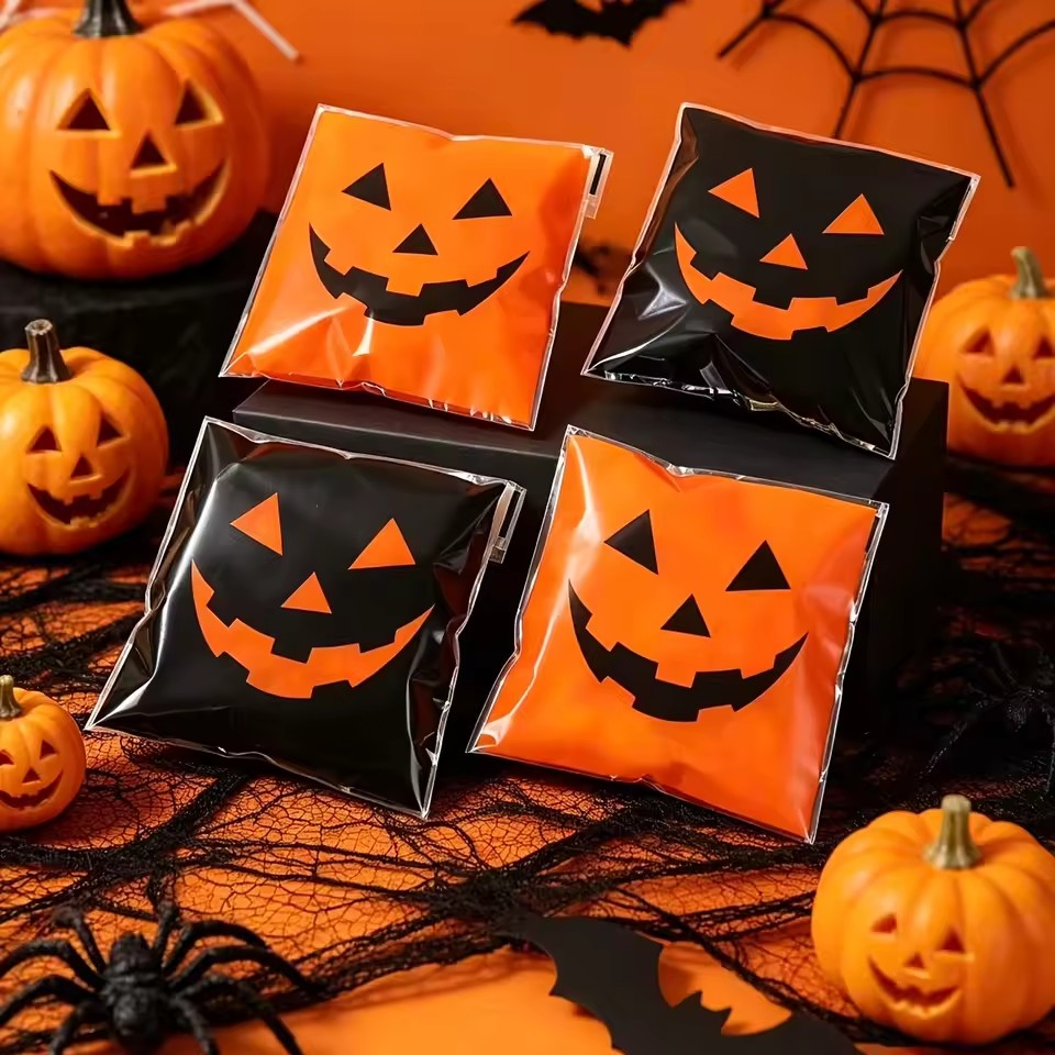 50/100pcs Halloween Black Oran - Food Halloween Snacks ulasan dan harga