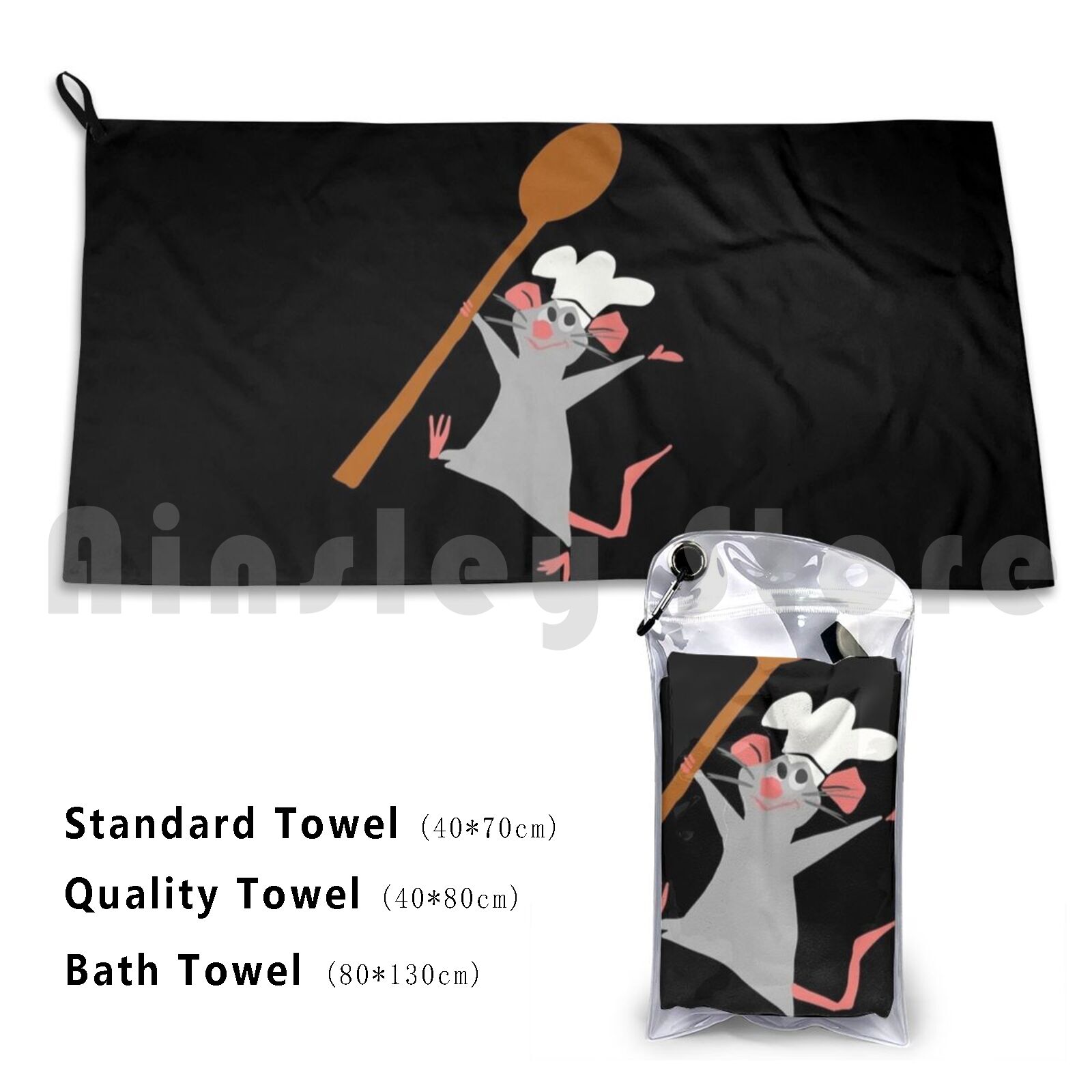 Chef Rat Bath Towel Beach Cush - Quick Food Snacks ulasan dan harga