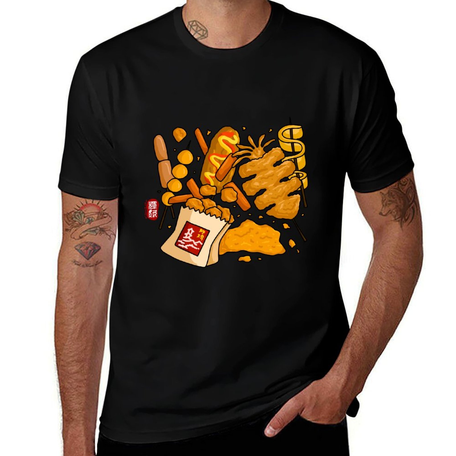 Street Food Snack (color) T-Sh - Quick Food Snacks ulasan dan harga
