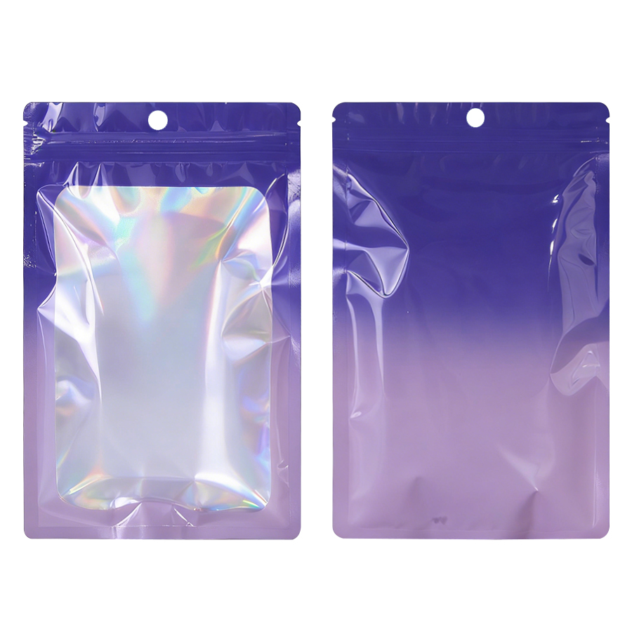 Holographic Color Square Zippe - Food And Snacks ulasan dan harga