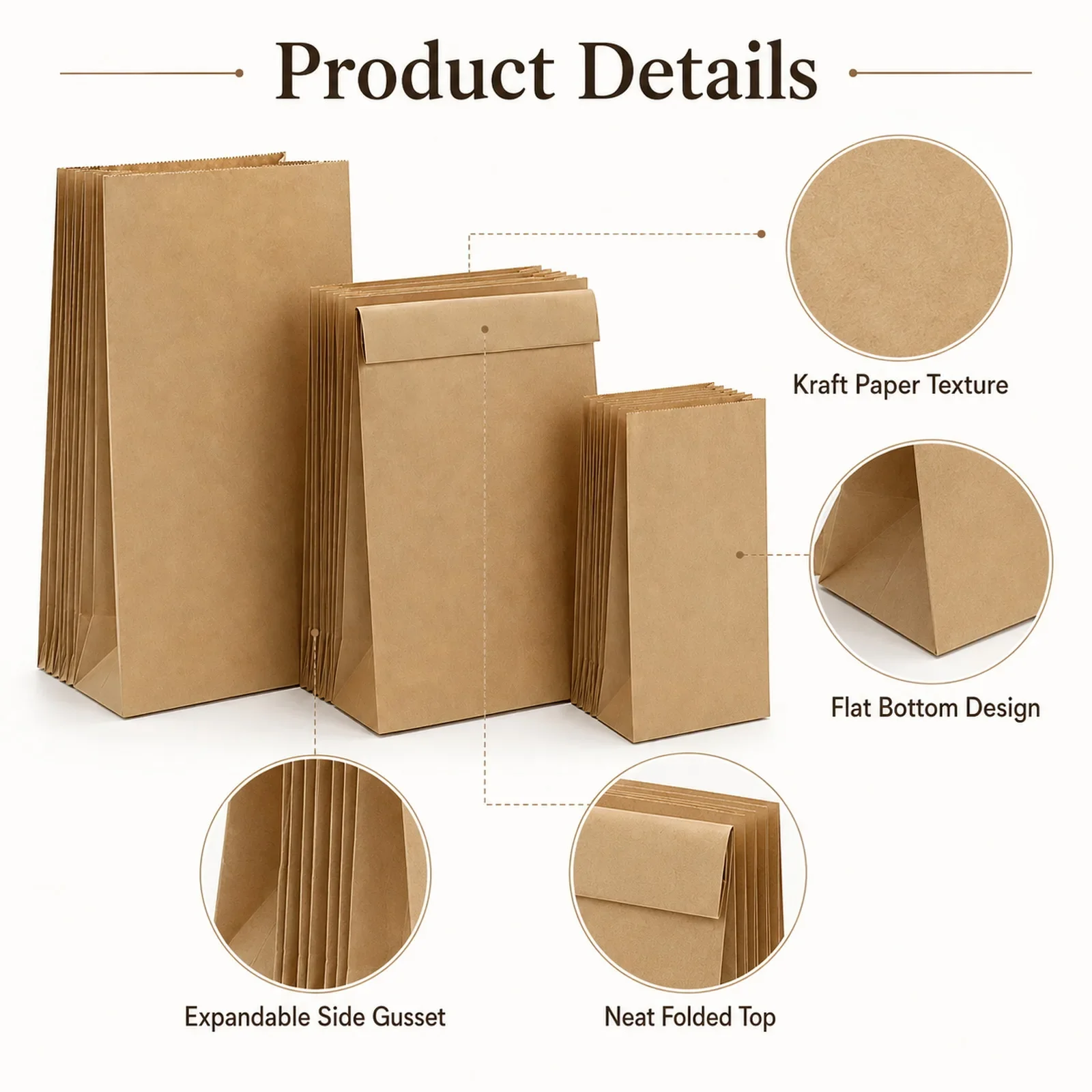 10-30Pcs Small Brown Kraft Pap - Food Halloween Snacks ulasan dan harga